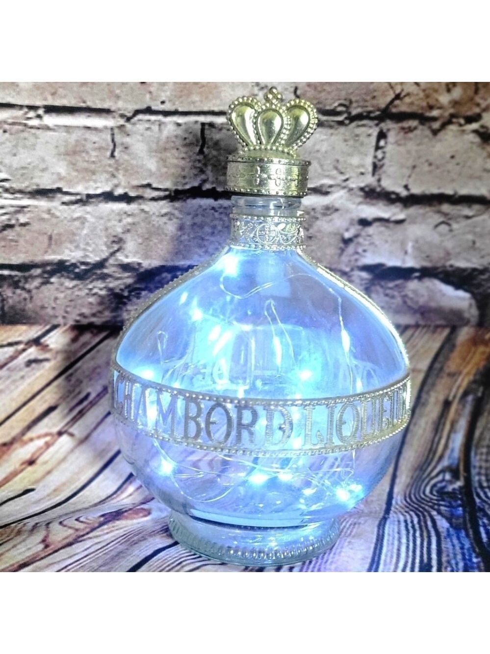 Vintage Chambord Royal Deluxe Liqueur Bottle Fairy Lights